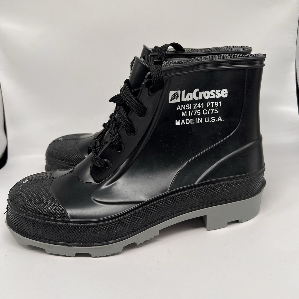 LaCrosse Rubber Work USA Made Boots Steel Toe 9 ANSI Z41 PT91 M I/75 C/75 Men's